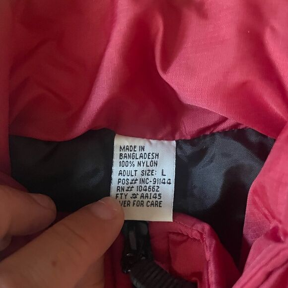 Men's Zip Up Red Puff Jacket Vest - Size Large - Picture 5 of 5